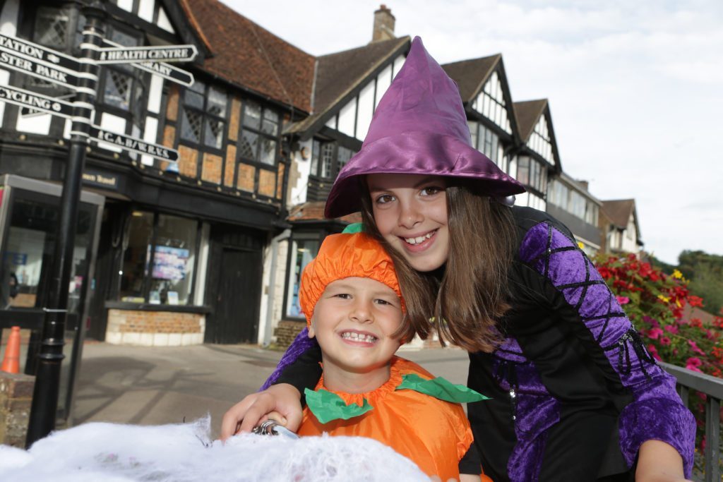 Charlotte and Ben help to launch the Oxted Halloween trails in 2017 (Photo: Grant Melton)