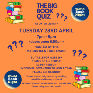 World Book Night - Big Book Quiz! @ Oxted Library | Oxted | England | United Kingdom